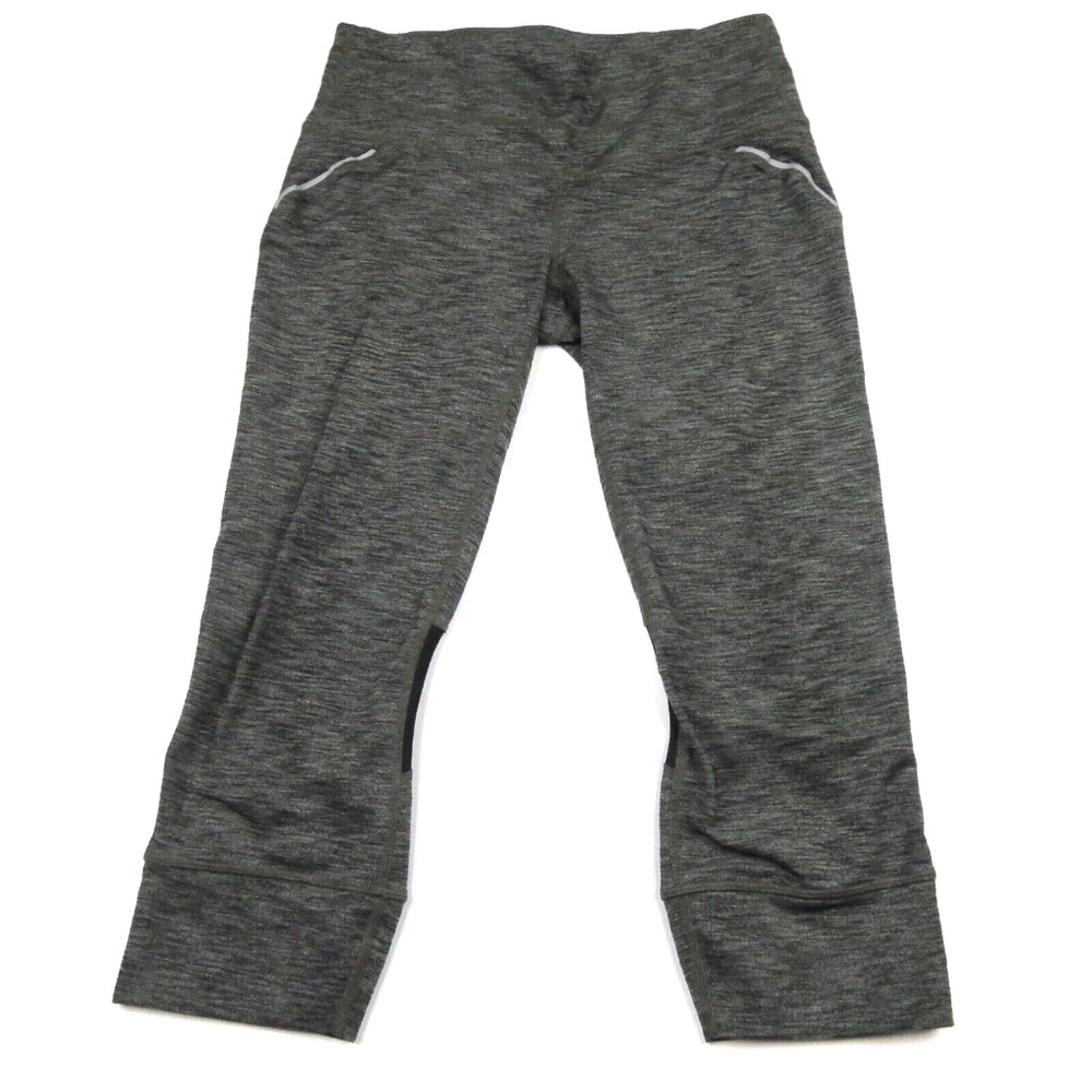 ATHLETA Heather Charcoal activewear cropped legging pants